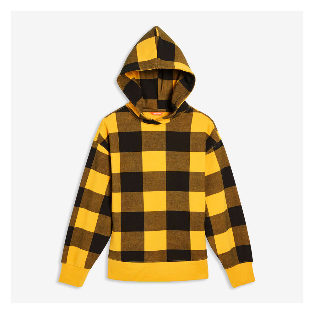 yellow plaid hoodie