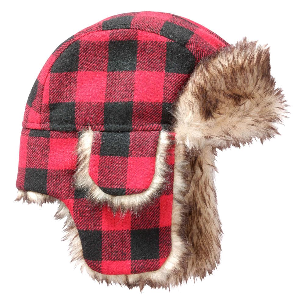 boys red trapper hat