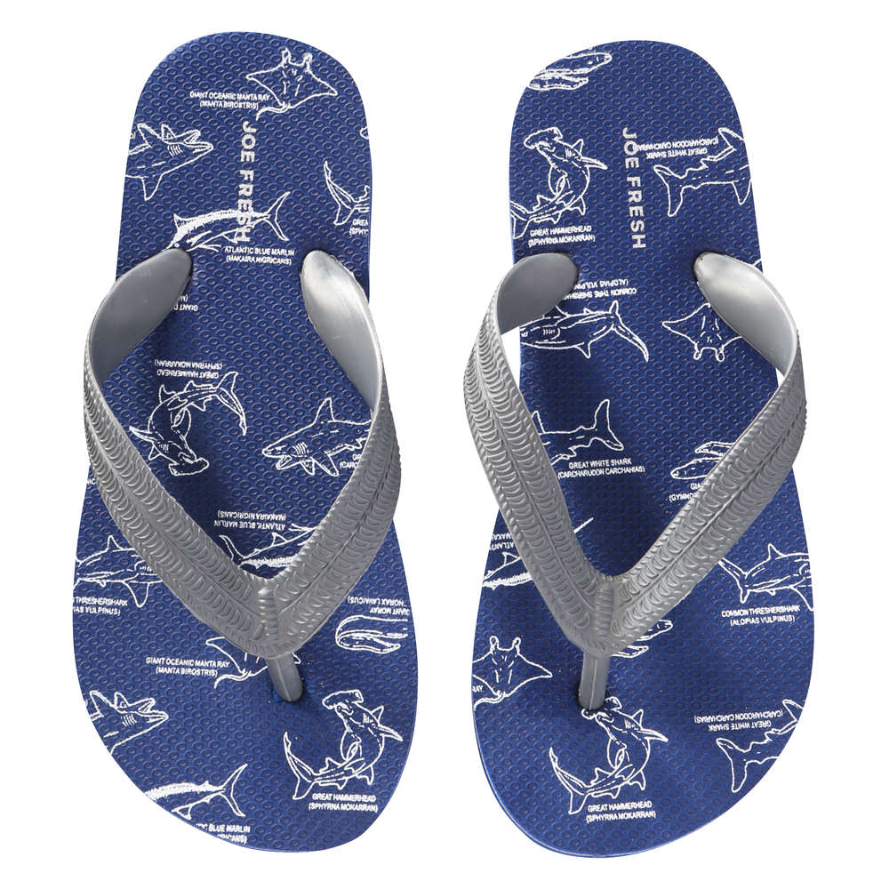 boys shark flip flops