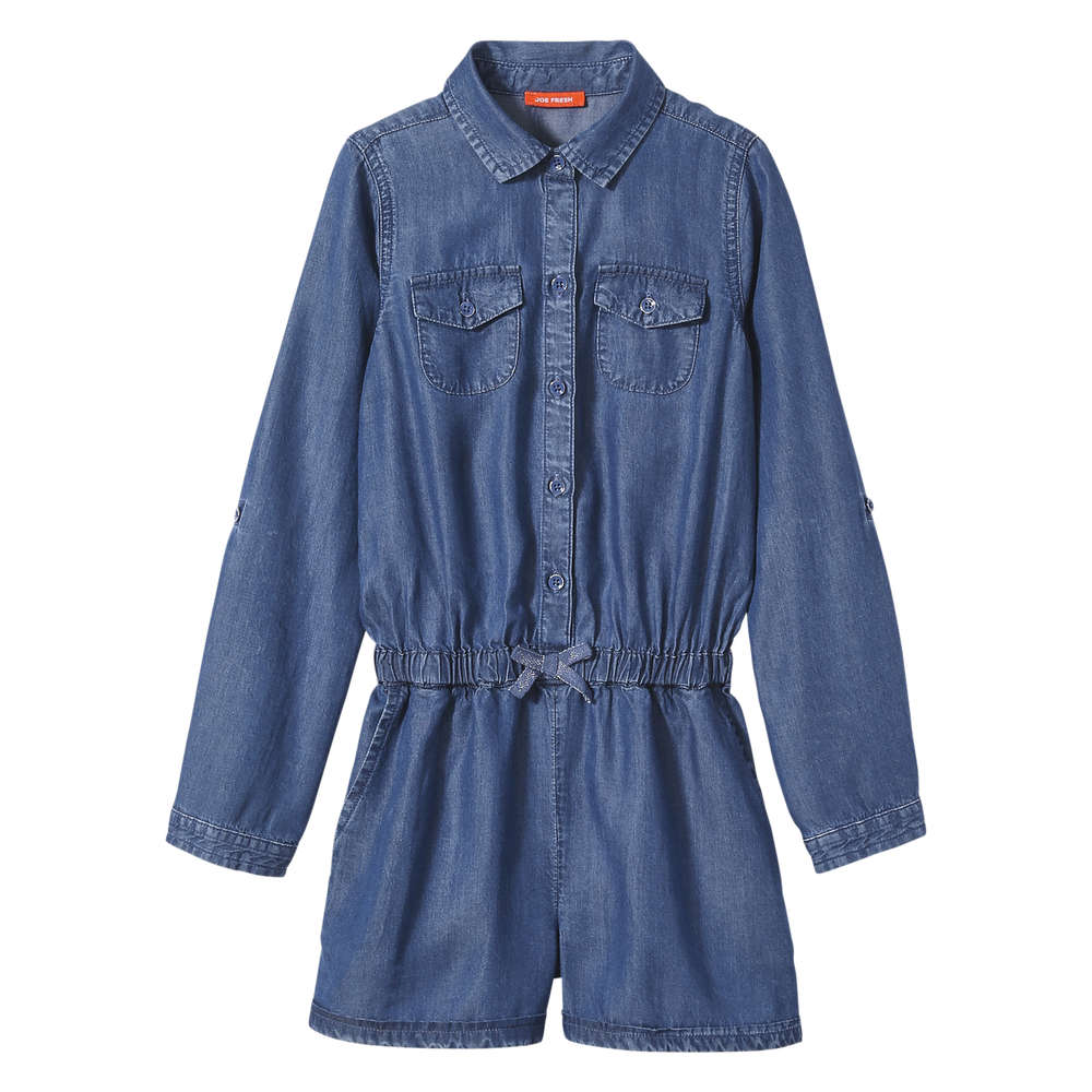 girls denim romper