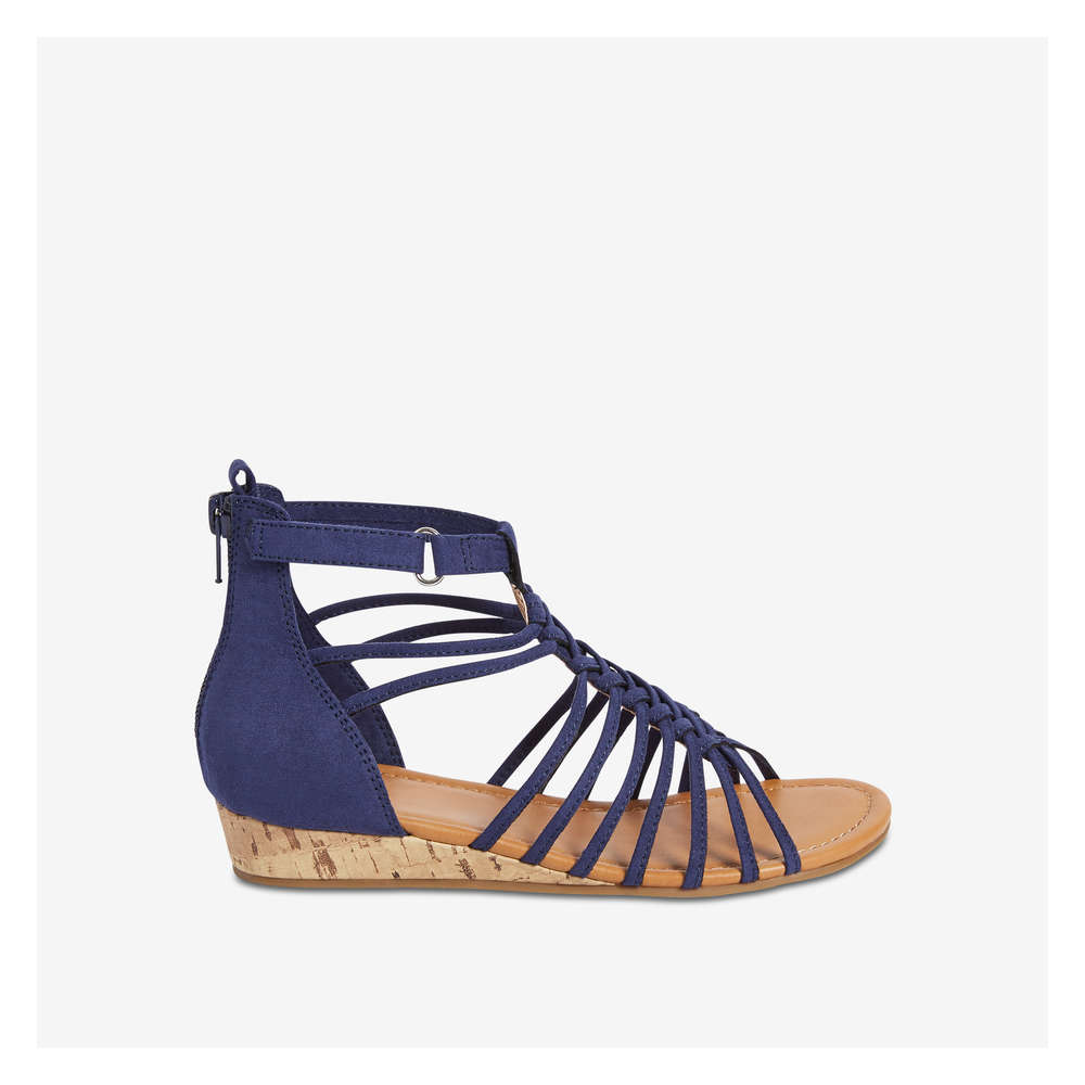 navy gladiator sandals