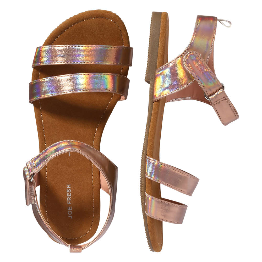girls metallic sandals