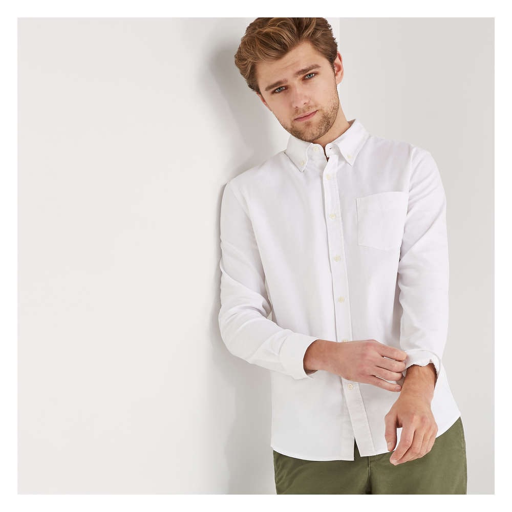 mens white oxford shirts