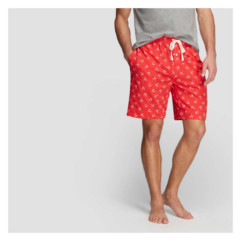 mens knit sleep shorts