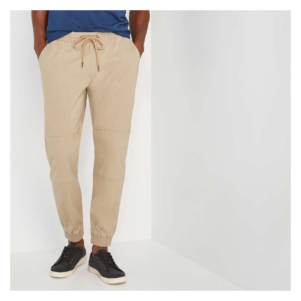 mens twill joggers