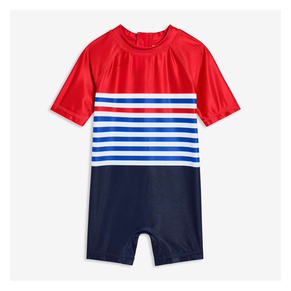 baby boy swim romper