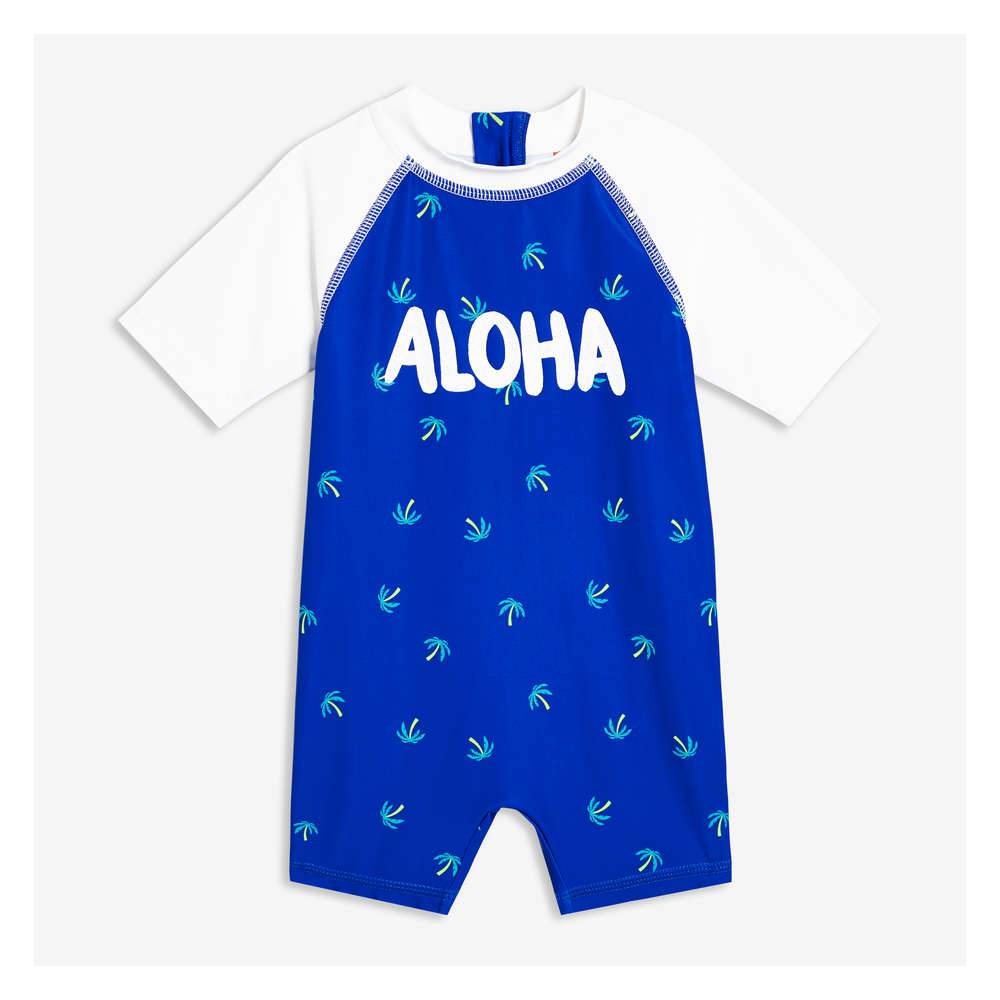 baby boy swim romper