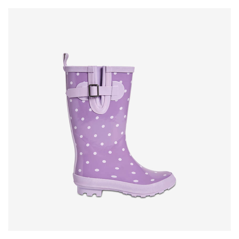 purple rubber boots