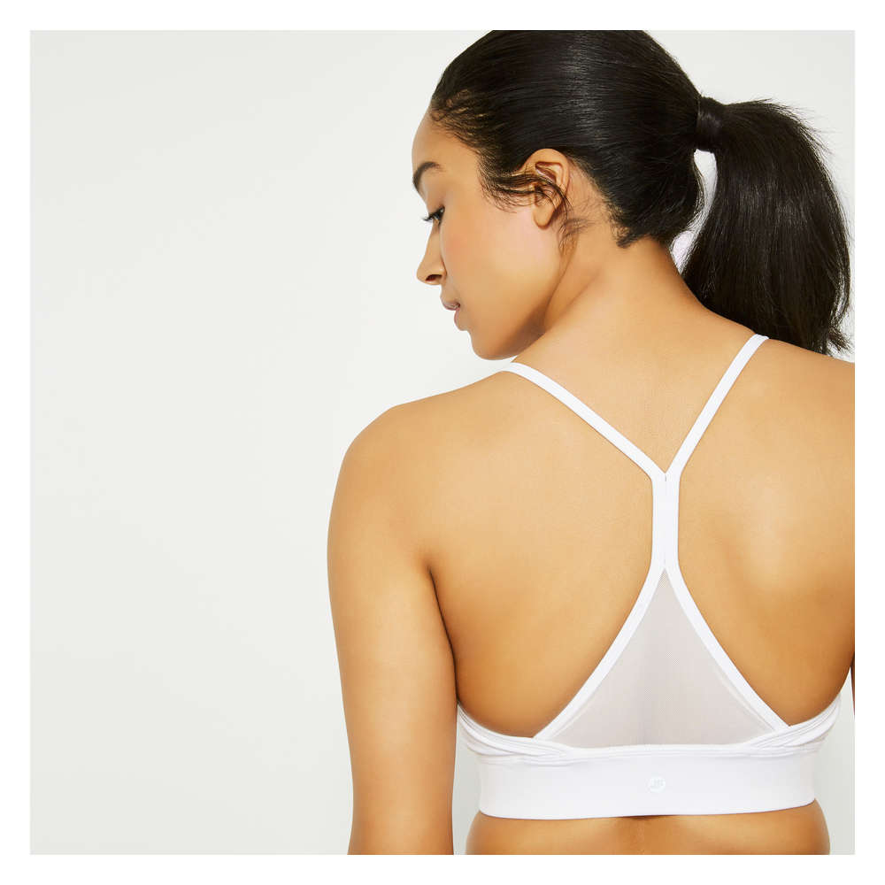 mesh back sports bra