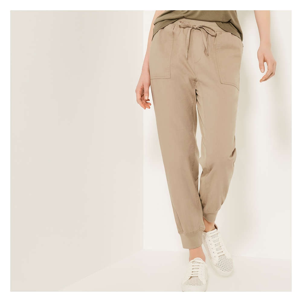 light khaki joggers