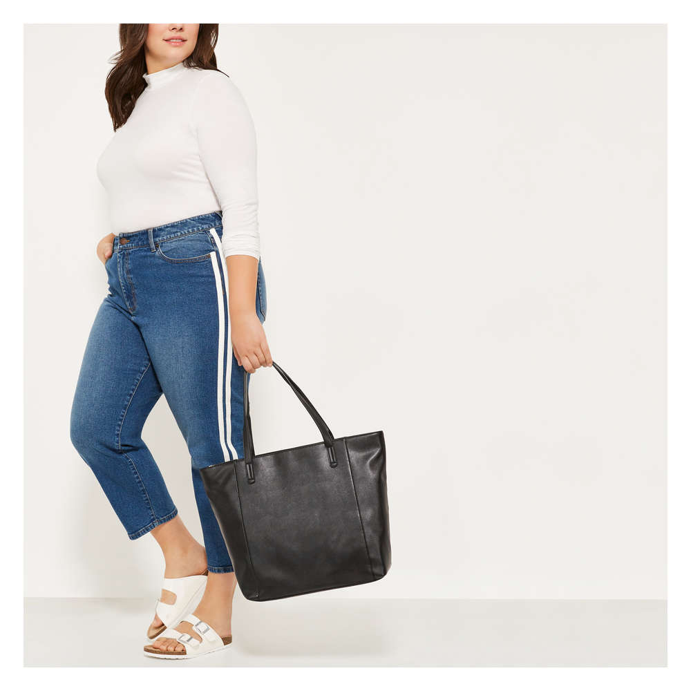 faux leather tote bag