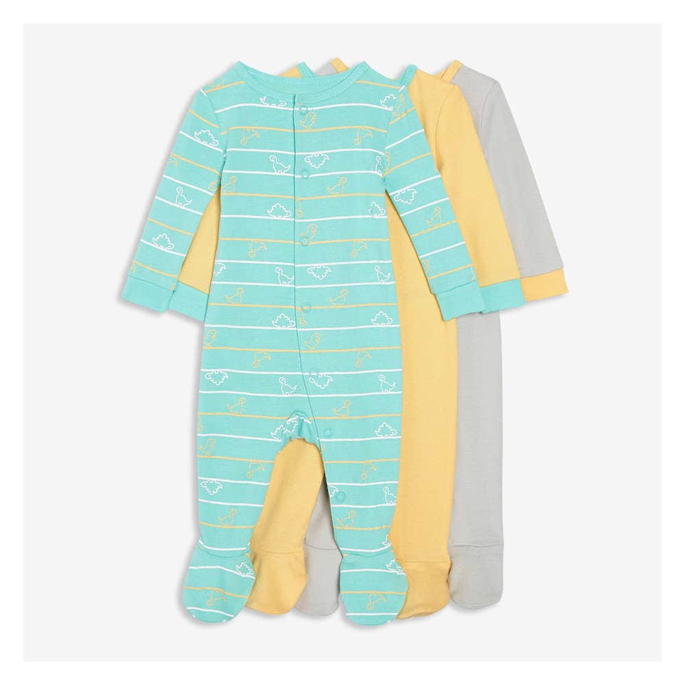 Joe Fresh Baby Boys' 3 Pack Footed Sleeper 1 ea, $24.00/1ea