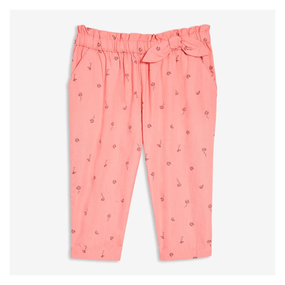 Baby Girls' Crop Pants in Bright Pink from Joe Fresh