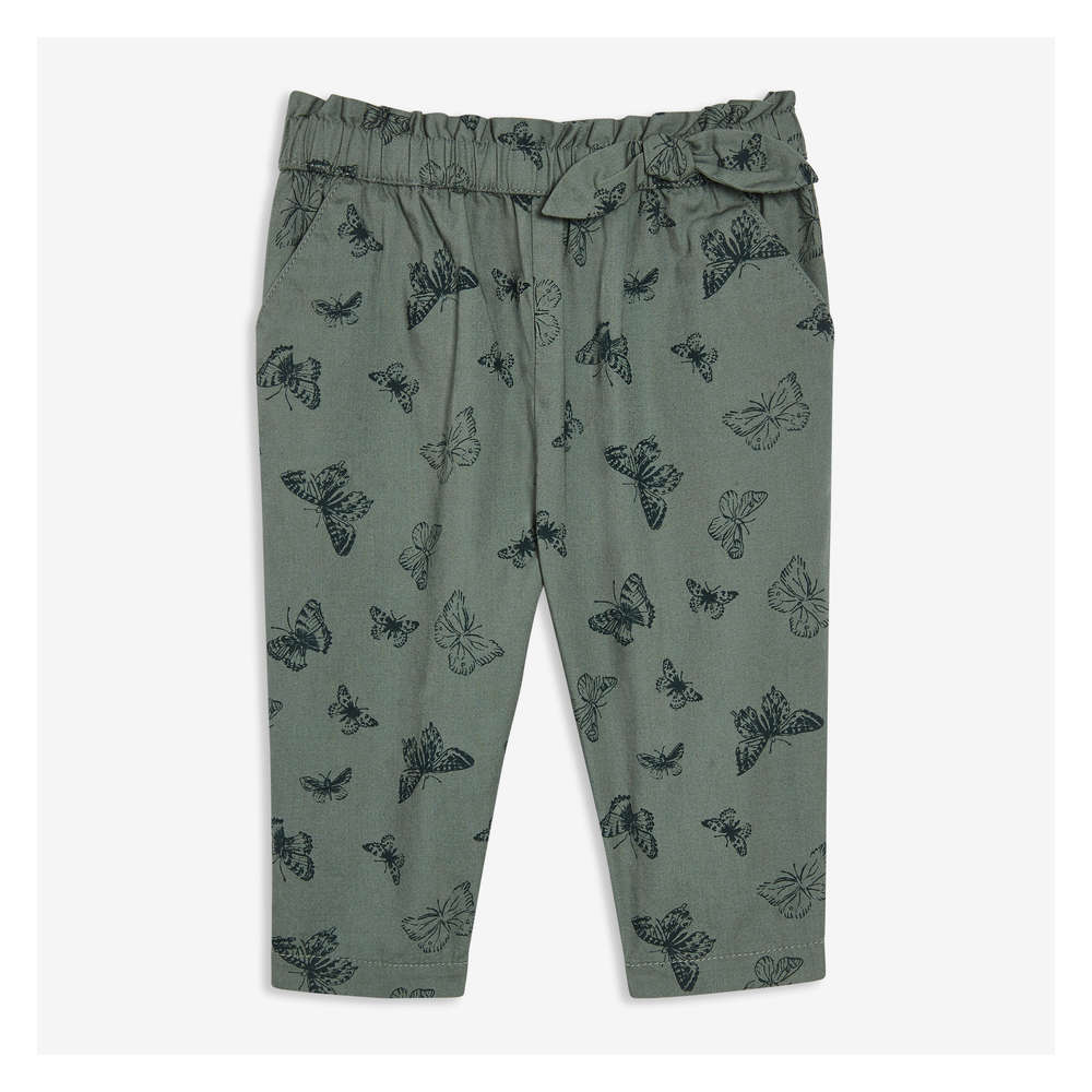 Baby Girls' Crop Pants in Dusty Green from Joe Fresh