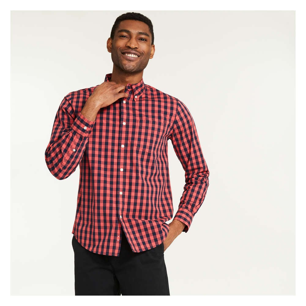 Joe Fresh Men s Gingham Poplin Shirt 1 ea Fortinos