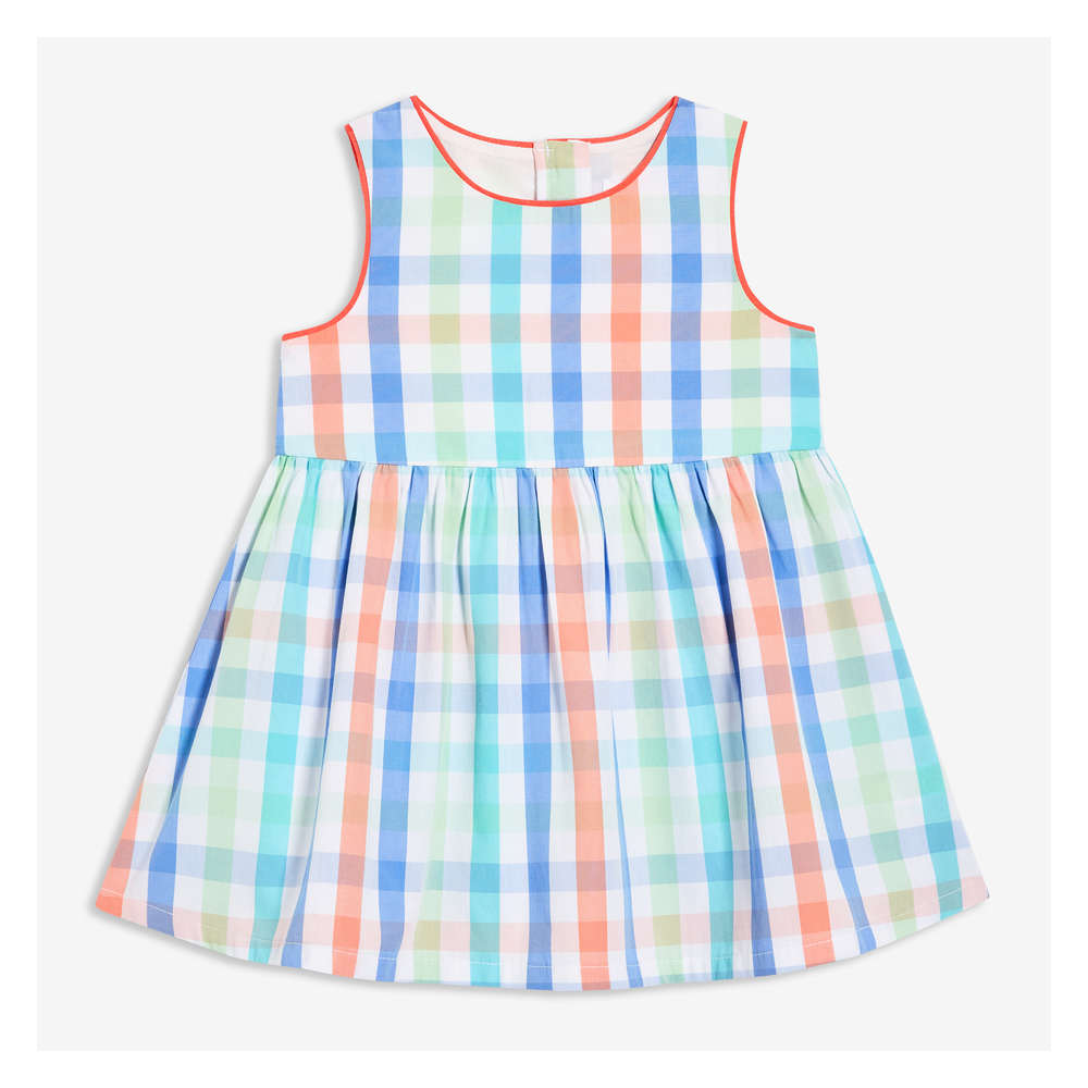 Details about   Dress Short Flared With French Knickers Striped Cotton Pink with Bow Blue Neon