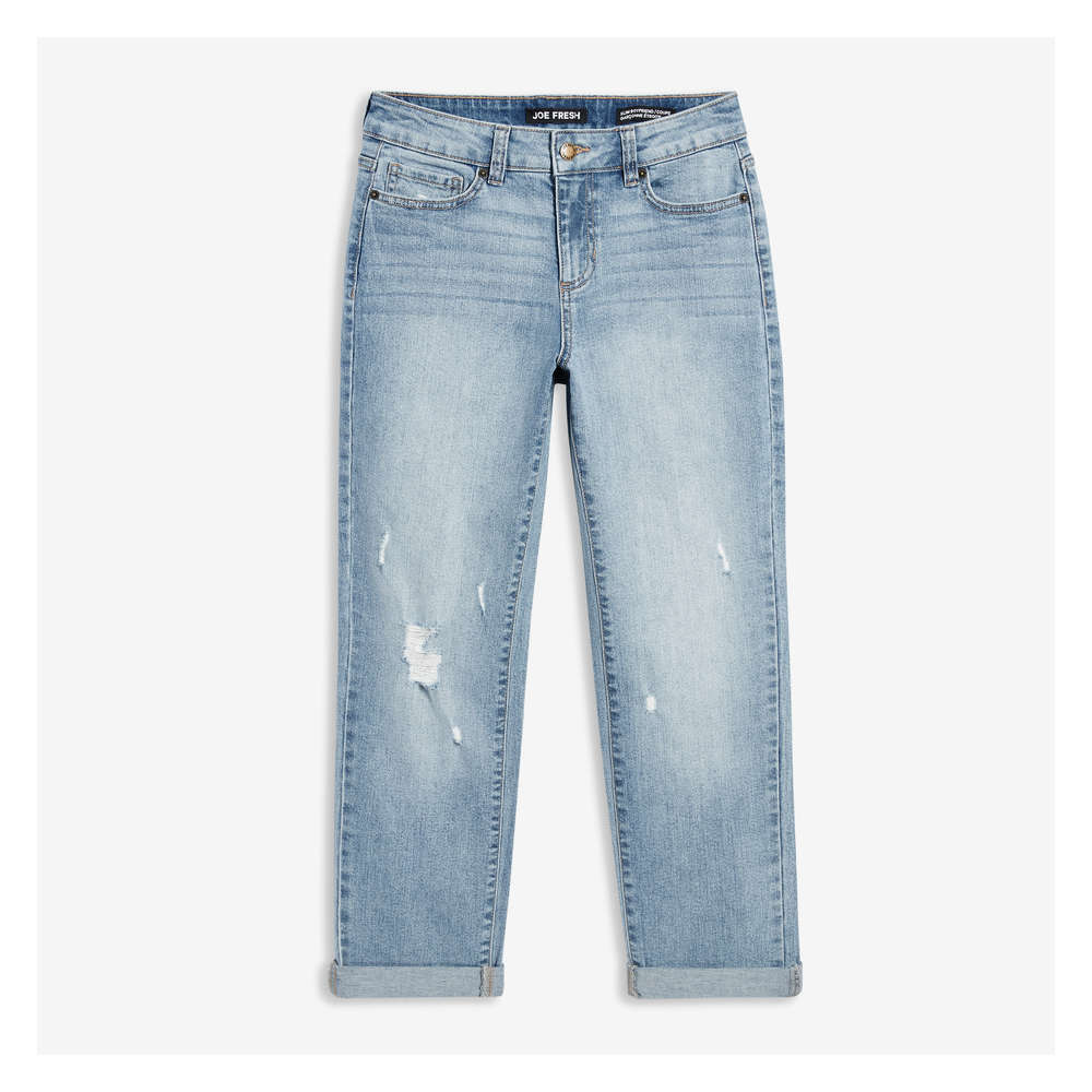 Boyfriend Mid Rise Jean in Pastel Blue 