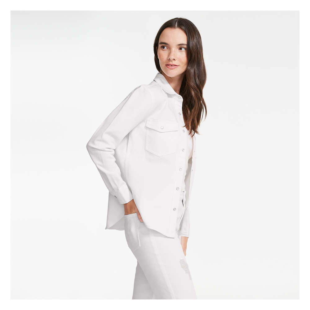 Denim Shirt in Off White from Joe Fresh