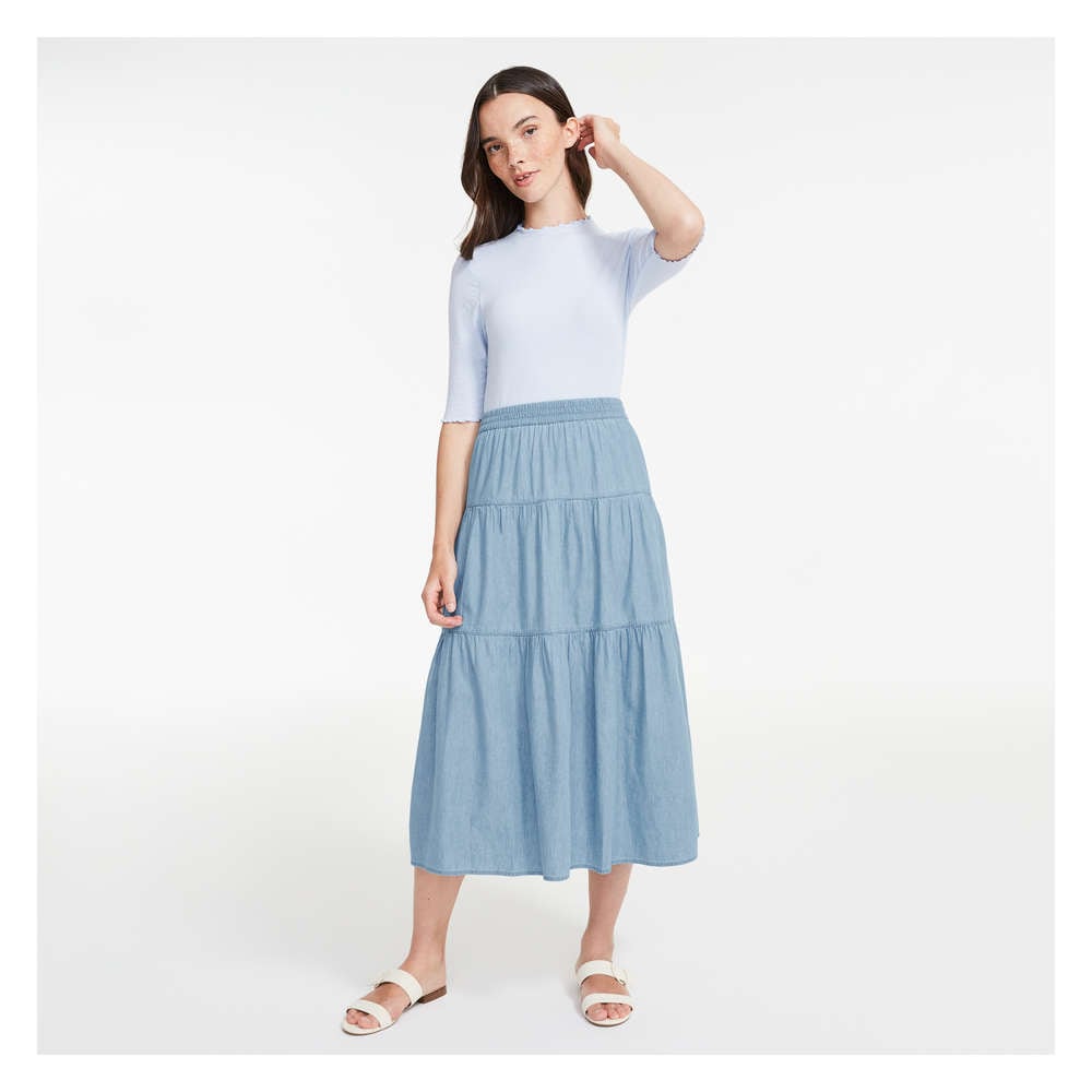 joe fresh white skirt