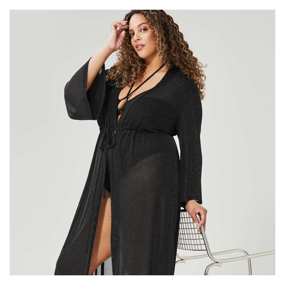 Plus size knit hot sale cover up