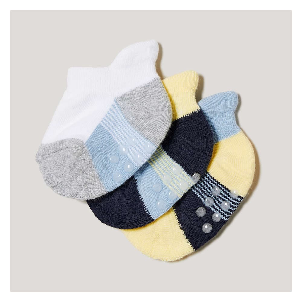 Joe Fresh Baby Boys' 3 Pack Low-Cut Socks - 1 ea