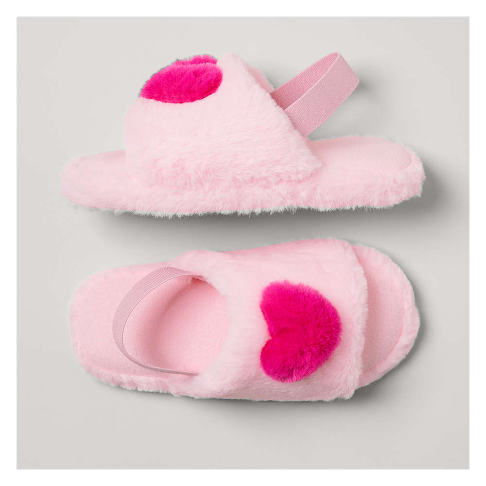 Girls faux fur on sale slippers