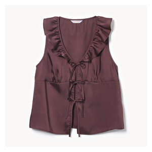 Linen Blend Button-Up Tank