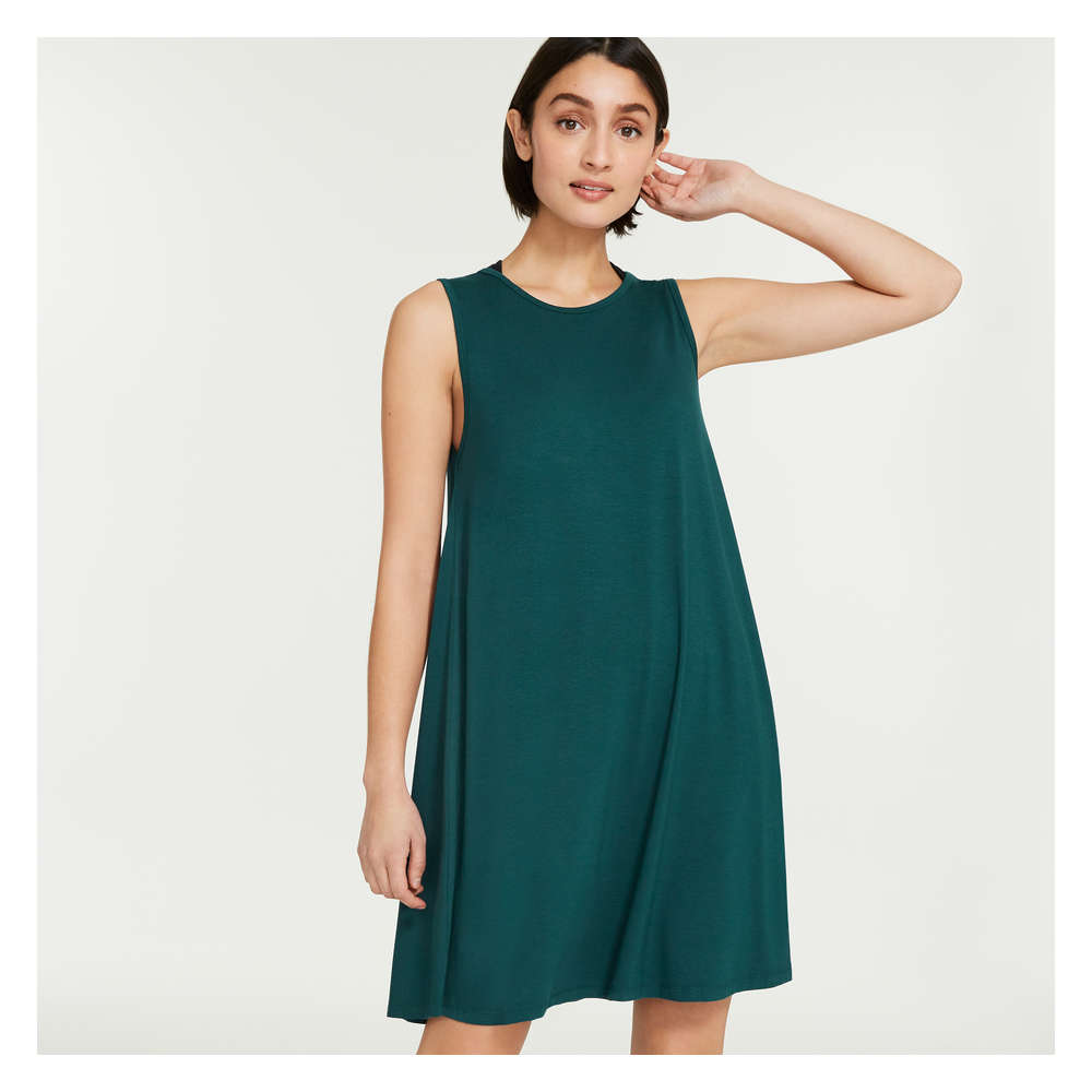 teal swing dress