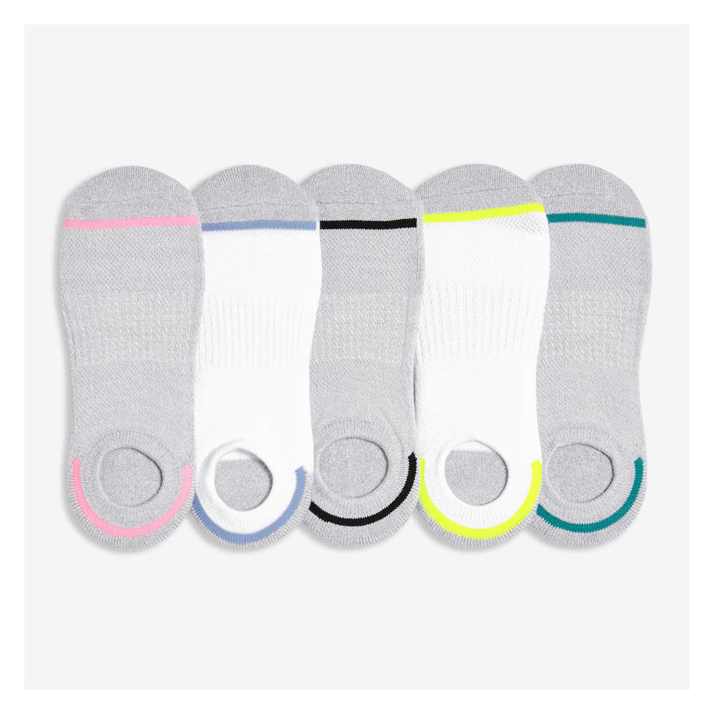 Joe Fresh Chaussettes invisibles, 5 paires 1 ea, 10,00 $/1ch