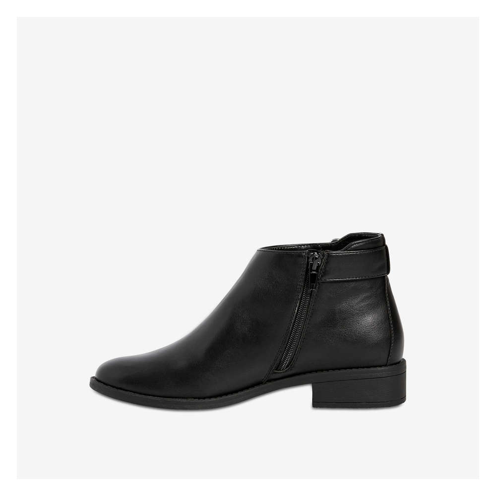 Faux Leather Ankle Boots