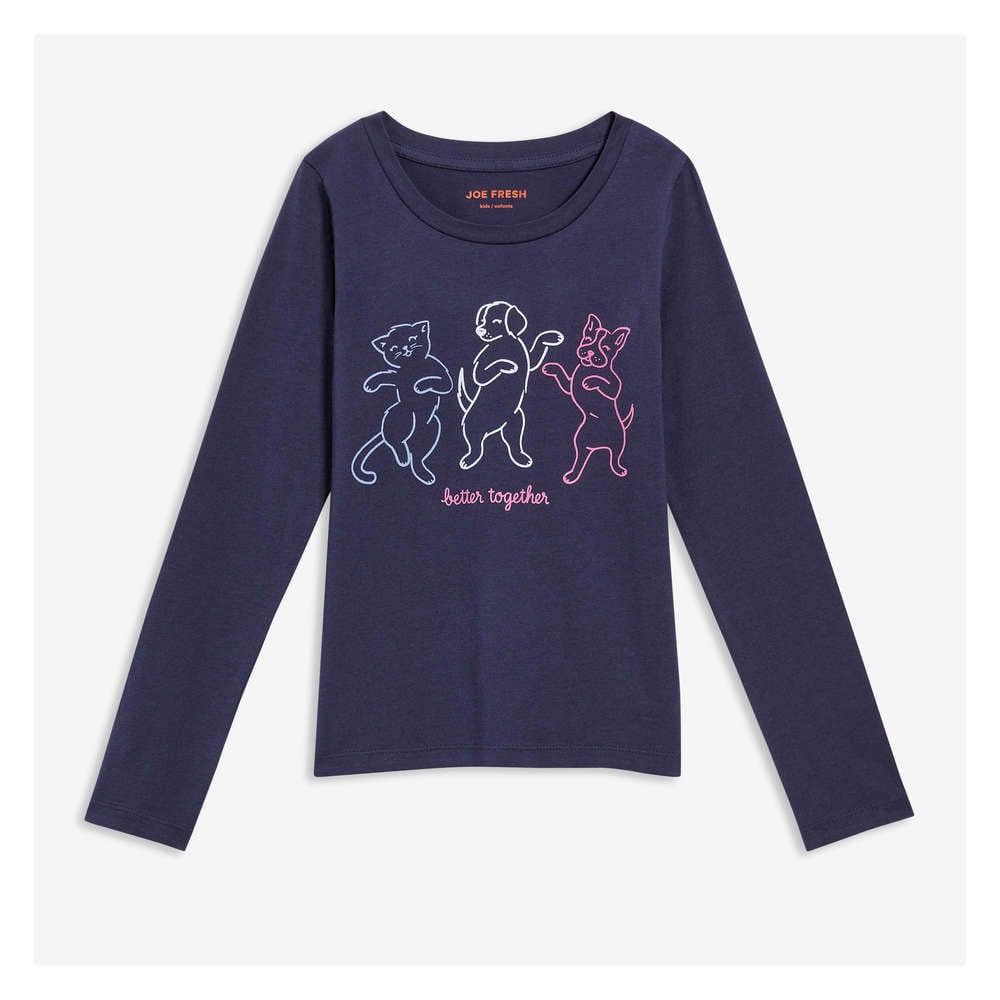 Joe Fresh Kid Girls' Graphic Long Sleeve 1 ea, $12.00/1ea