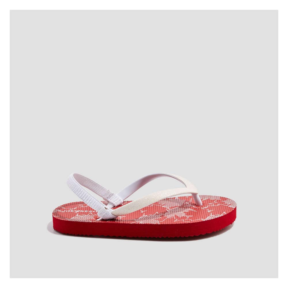 toddler girl red flip flops