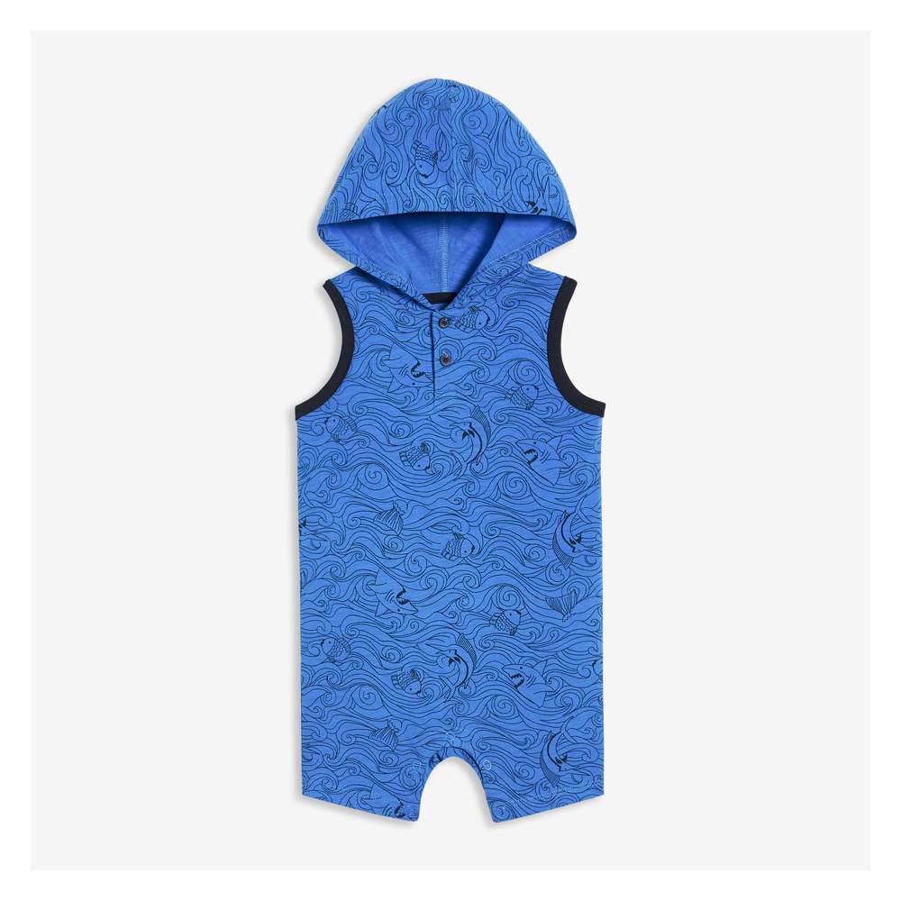 baby boy hooded romper