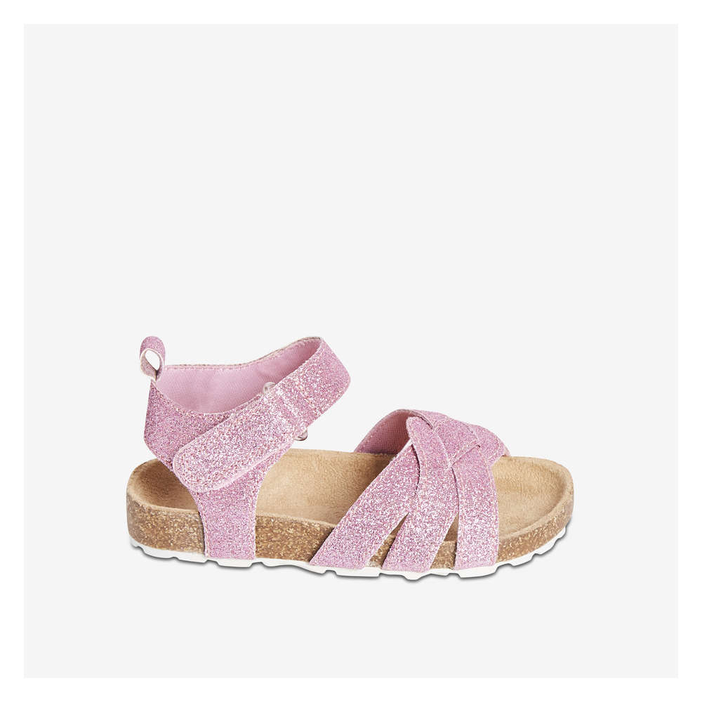 pink footbed sandals