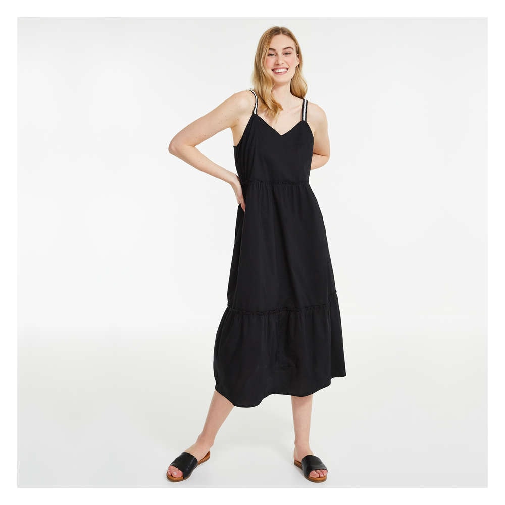 casual tiered maxi dress