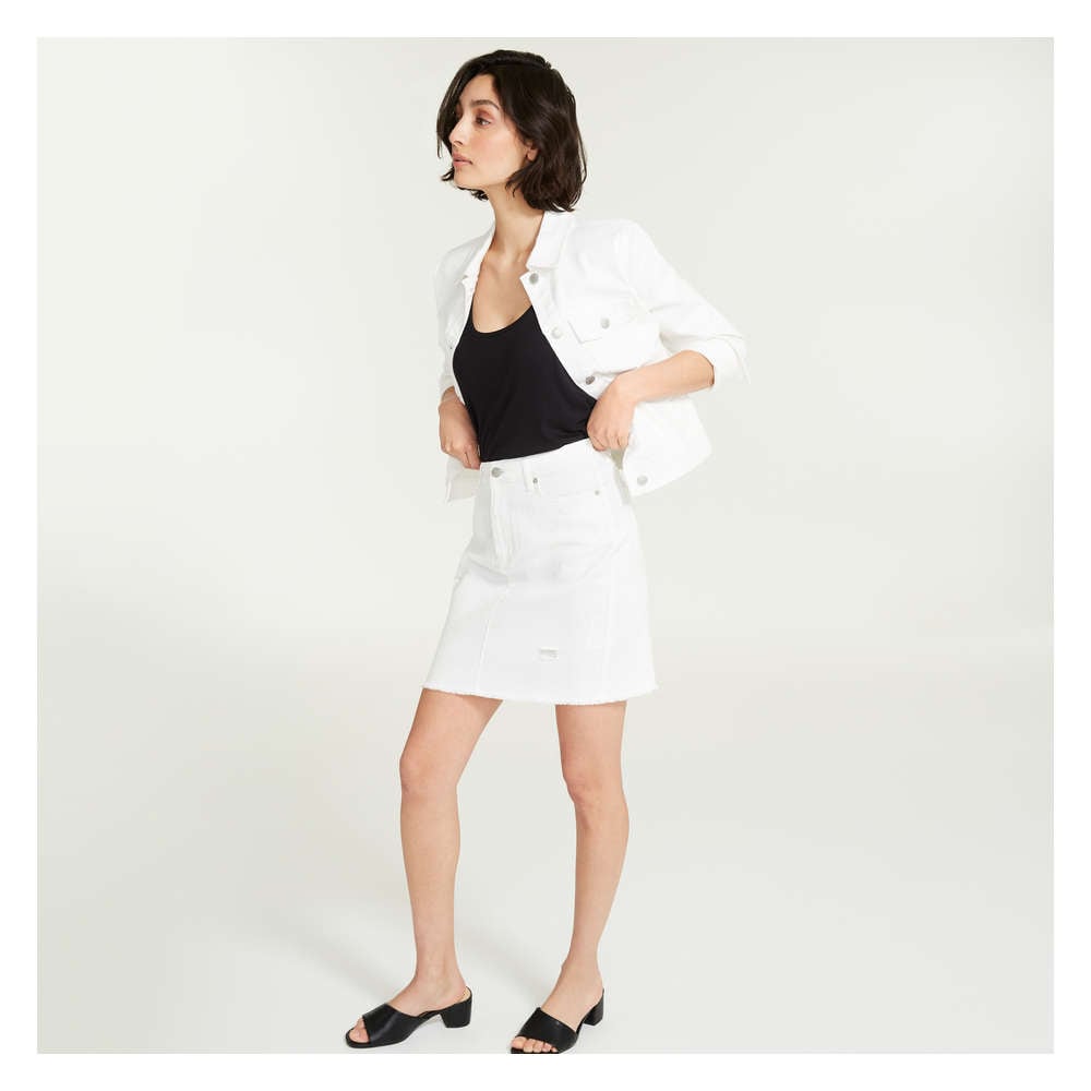 joe fresh white skirt