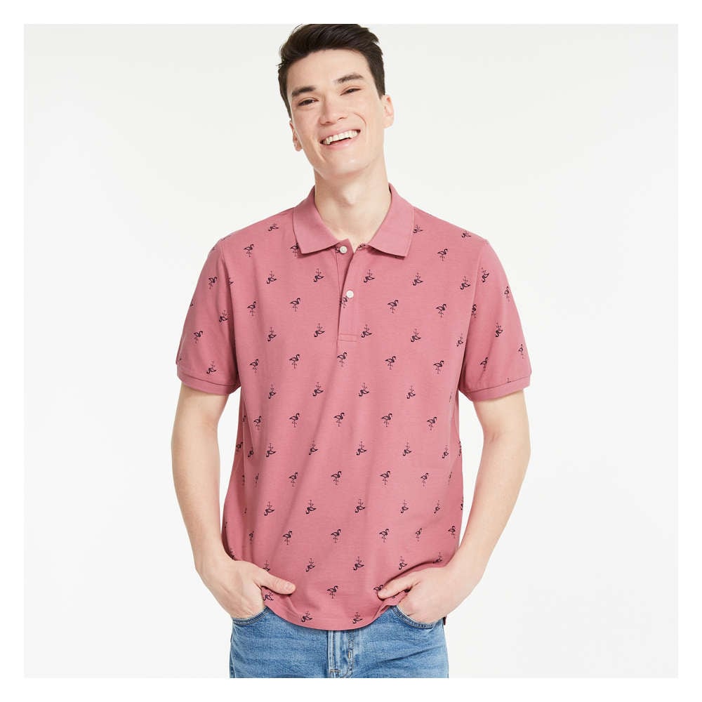 Joe Fresh Men's Printed Cotton Pique Polo 1 ea, $15.00/1ea