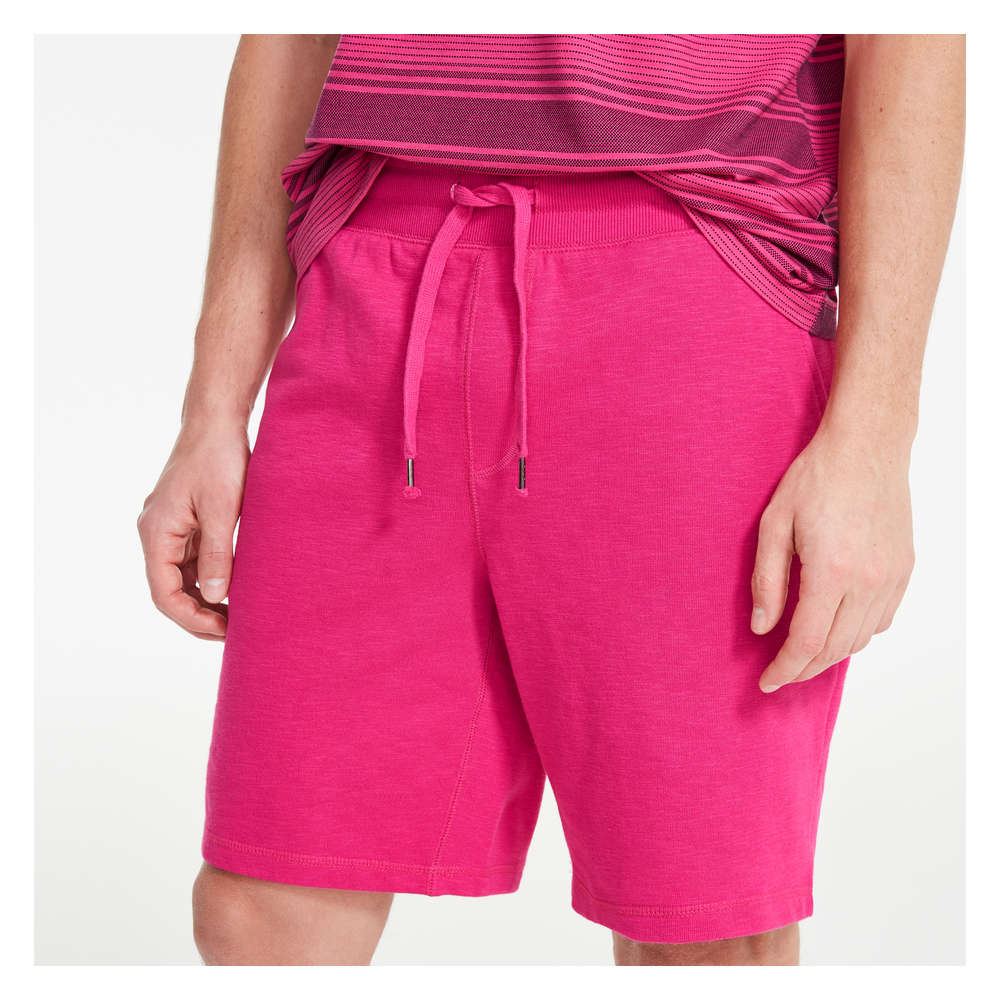 Rib Waist Active Short in Dark Pink 