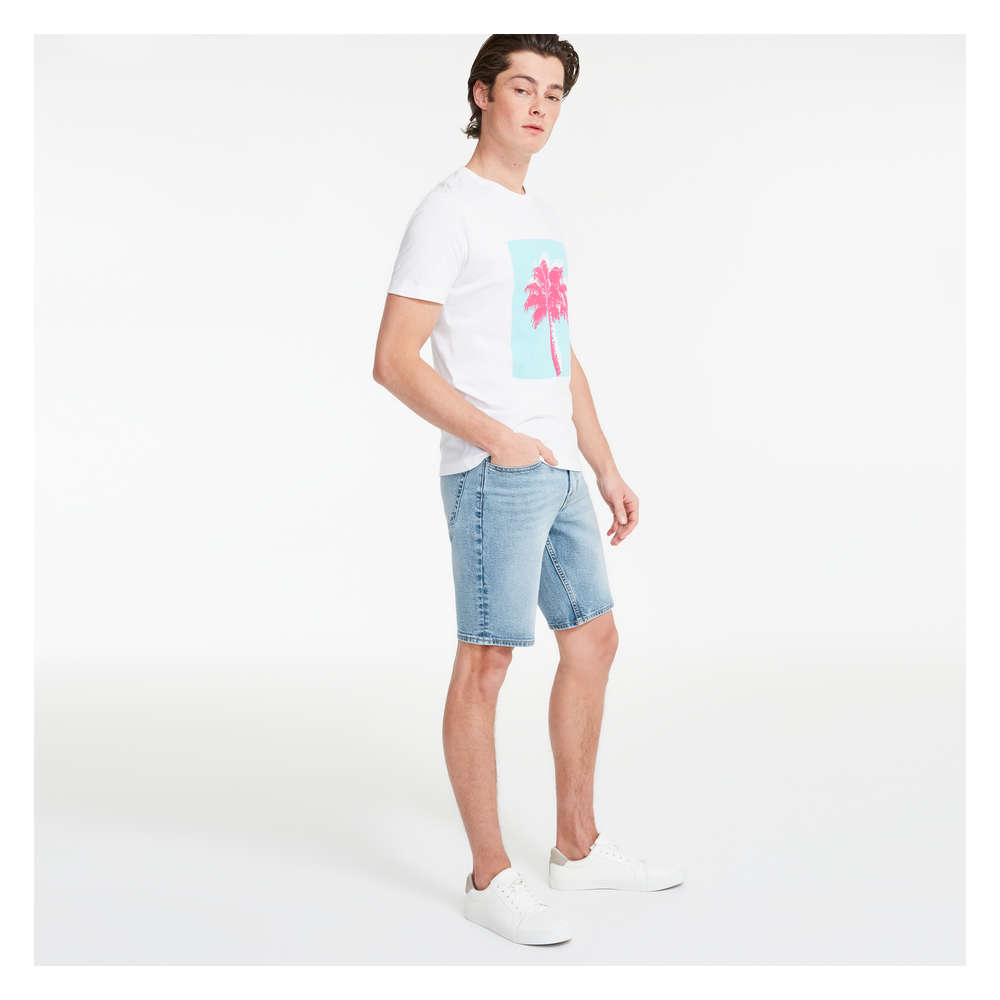 Slim-Fit Denim Short in Medium Wash 