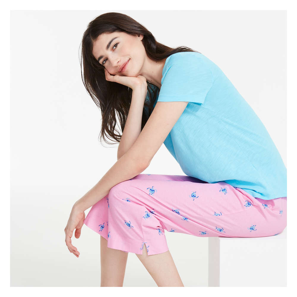 Printed Sleep Pant in Light Pink from 