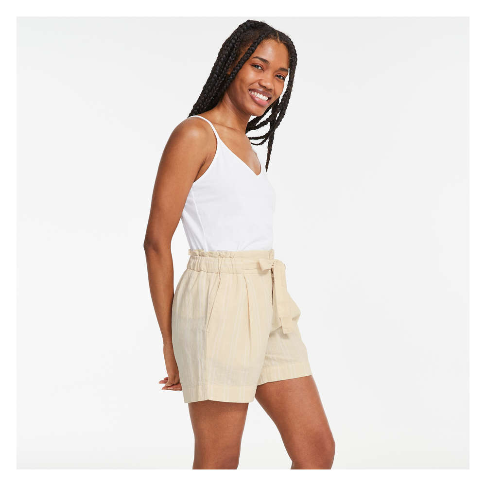Waist Tie Short in Cream from Joe Fresh