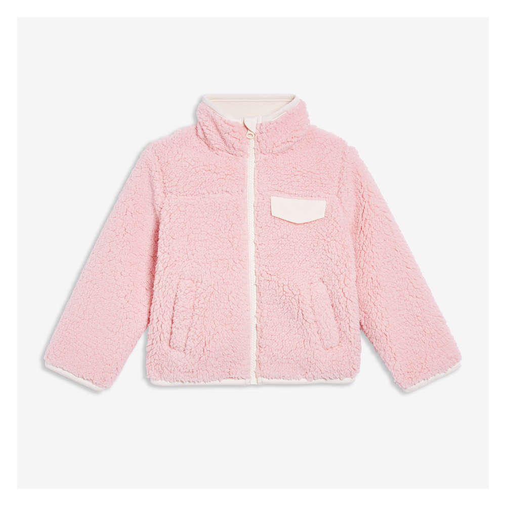 pink teddy fleece jacket
