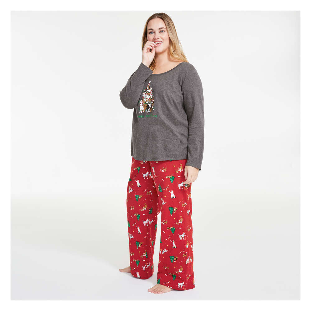 Women+ Core Printed Sleep Pant in Red 
