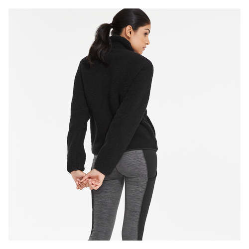 black fleece sweater
