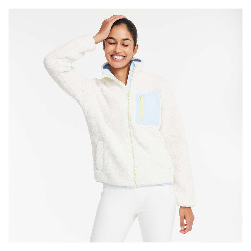 teddy fleece zip jacket