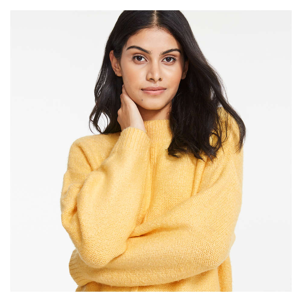 yellow long sweater