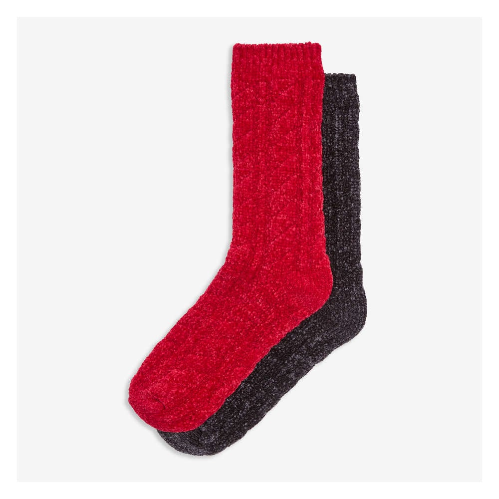 Joe Fresh Chaussettes tubes en chenille, 2 paires 1 ea, 10,00 $/1ch