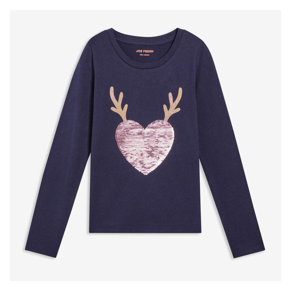 Joe Fresh Kid Girls' Sequin Graphic Long Sleeve 1 ea, $16.00/1ea