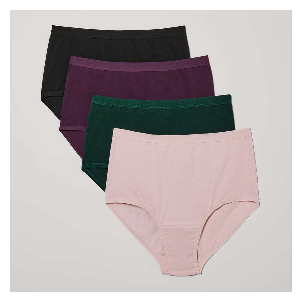 Buy Reshinee Organic Cotton Women's Underwear Breathable Full Briefs Soft  Panties Comfort Underpants Ladies Panties 4 Pack, Black Truffle, Medium at