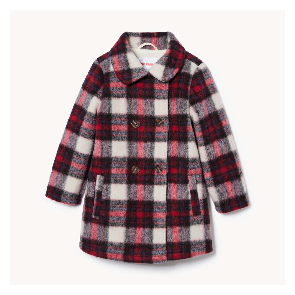 Girls fashion plaid coat